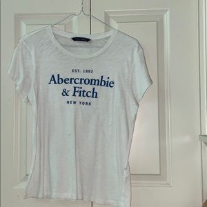 Abercrombie & Fitch white letter top